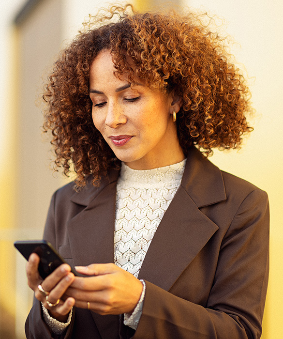 Woman using smartphone