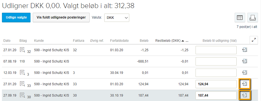 Kundeindbetaling - Guide Til Betaling Af Flere Fakturaer