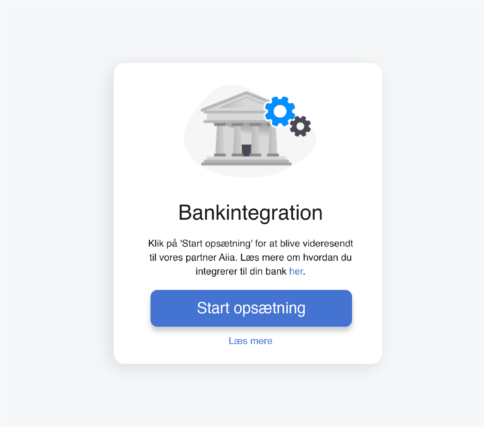 En screenshot af Bankintegrationen i e-conomic